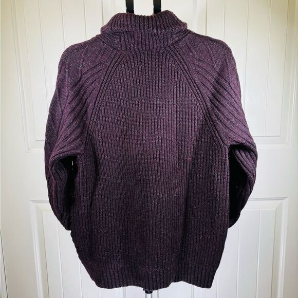 NWT Banana Republic men’s cable knit wool shawl collar cardigan sweater size L - Picture 7 of 13